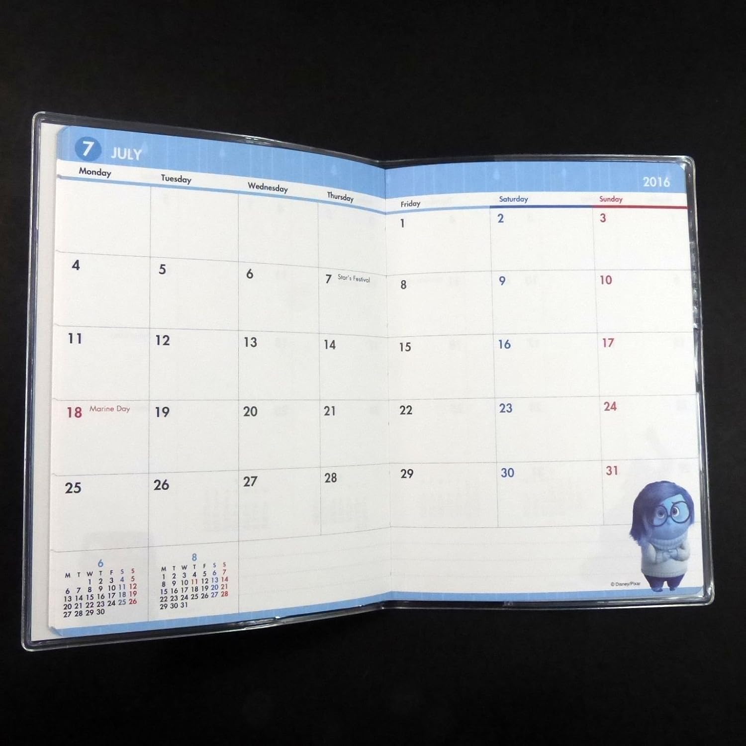 Amazon スケジュール帳16 インサイドヘッド A6サイズ Sn 141 日記帳 Inside Out ディズニー システム手帳 日記帳 文房具 オフィス用品