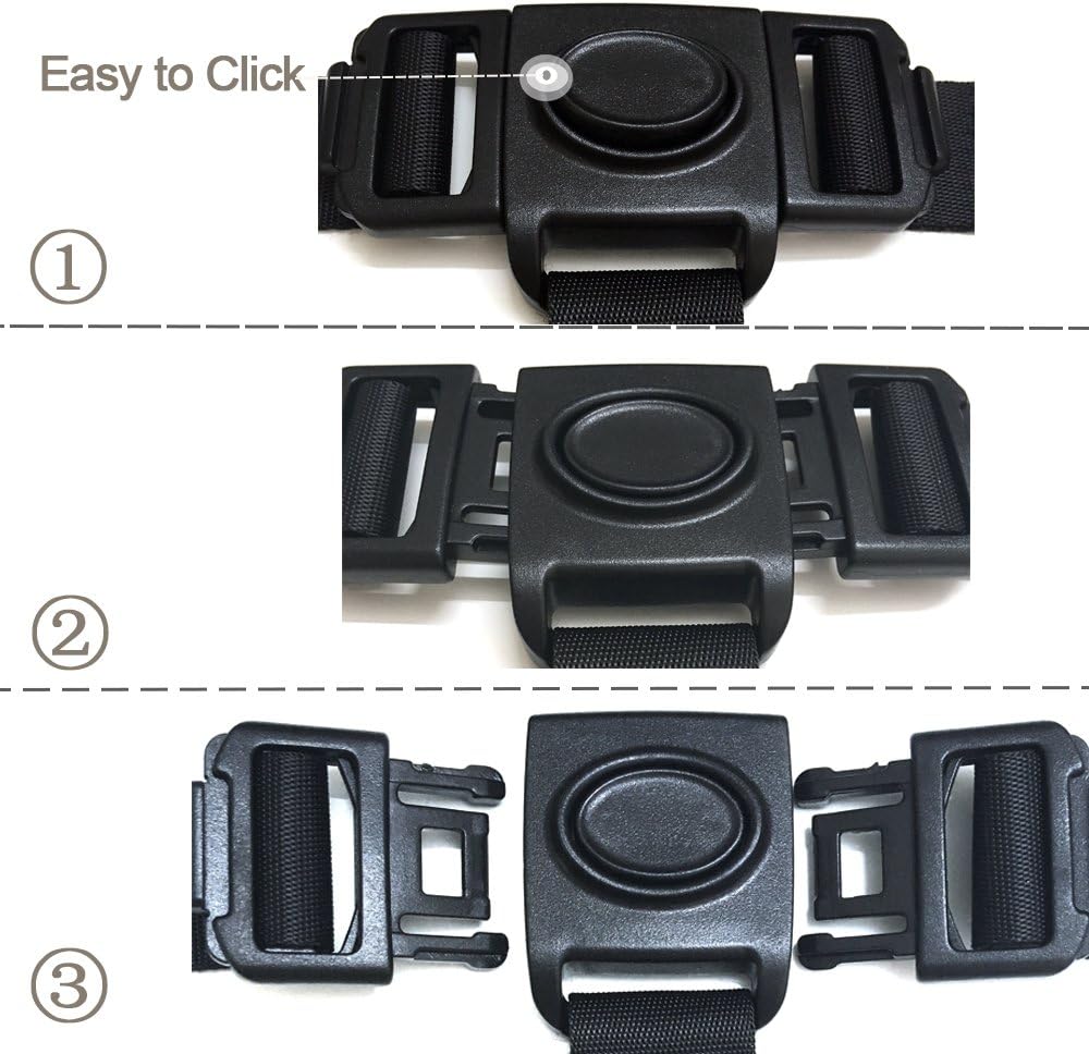 ZARPMA Baby Safety Belt, 3 Point Safety Harness for Child Kid Safe Strap for IKEA Antilop High Chair (Black) - Image 5