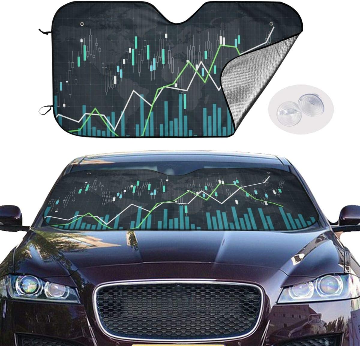 Car Windshield Sun Shade Folding, Diagram Statistics Auto Front Window