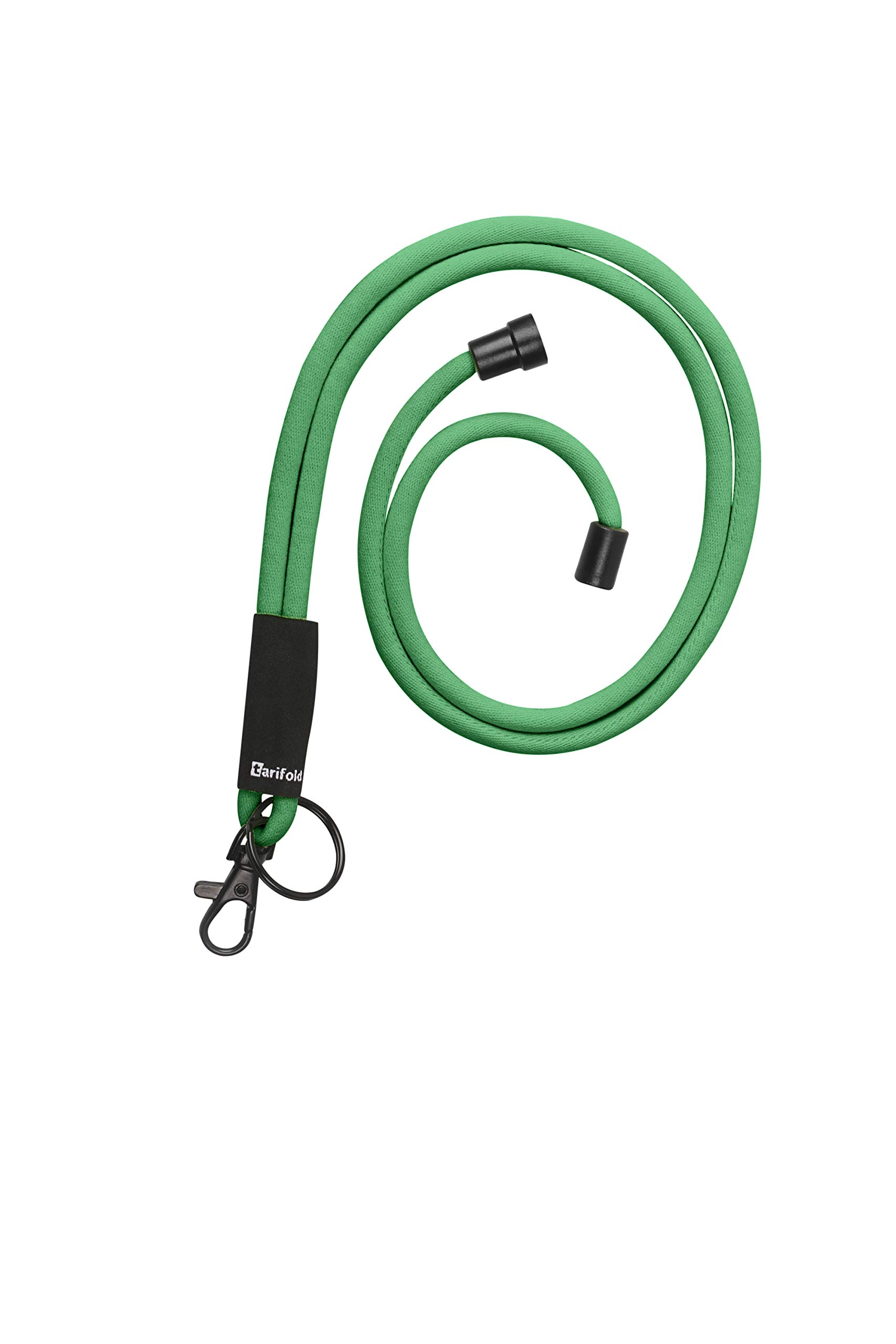 Tarifold ES 200545 – Pack of 10 Neck Lanyards for ID Cards, Keys, Very Soft Fabric, Safety Closure, Green