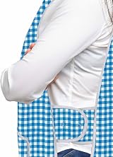 LINEN CLOSET Unisex Tabard Apron with Pockets 65/35 Poly/Cotton Black view 2