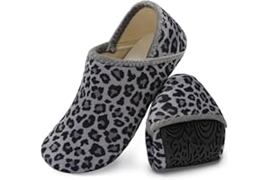 XIHALOOK House Slippers for Women Men Cozy Sock Shoes with Soft Rubber Sole Slip On for Indoor/Outdoor