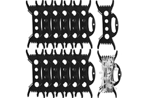Sliner 12 Pcs Christmas Lights Storage Holder Light Cord Wind up Storage Organizer Extension Cord Organizer Wire Reel for Outdoor Holiday Extension Rope Garland Tree (Black)