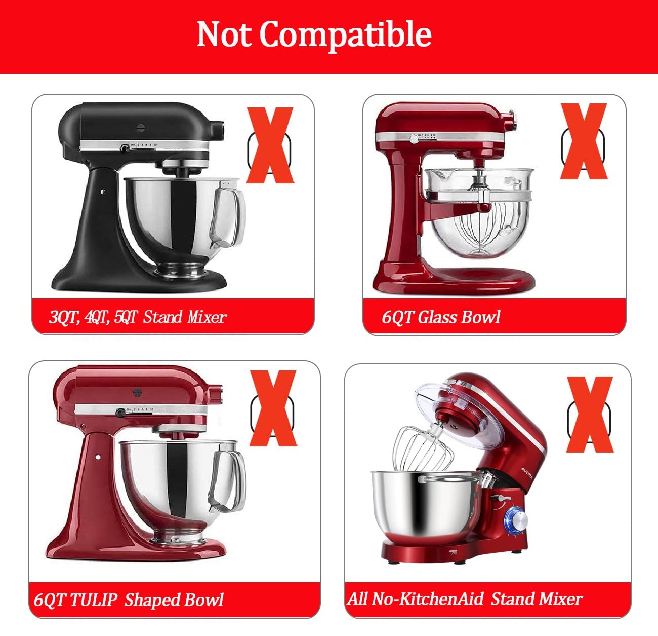 Flex Edge Beater for KitchenAid 6 Quart Bowl-Lift Stand Mixer,Only for Stainless Steel Lift-Bowl, Not for Glass-bowl,Grey