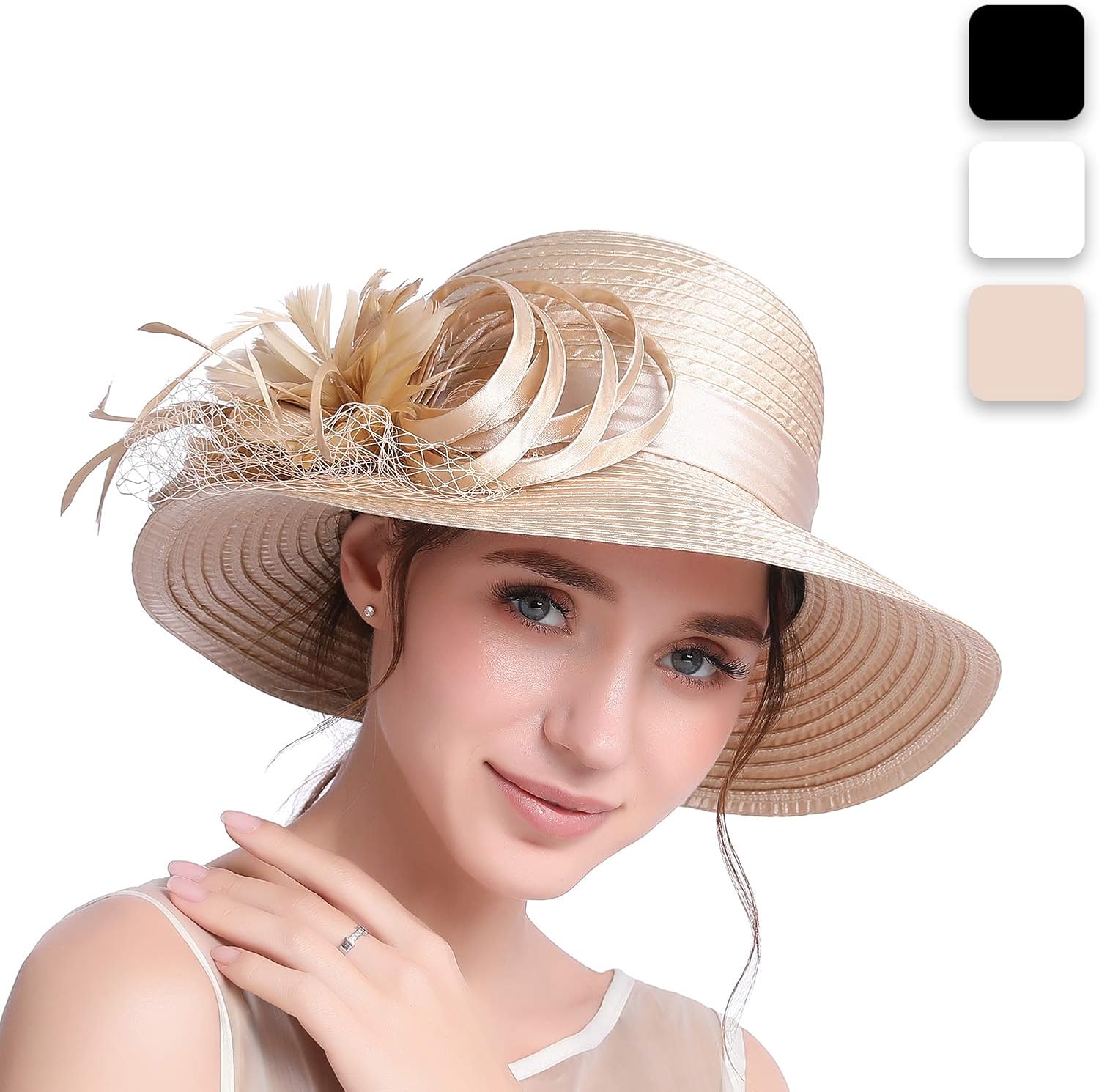 Lungfish Womens Kentucky Derby Hat Feather Decoration Party
