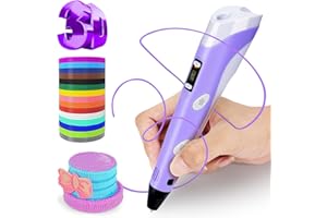 3D Pen for Kids, 3D Printing Pen Printer with 150ft PLA Filament Refills, 3-Dimensional Drawing Craft Art Set, stylo Impressi