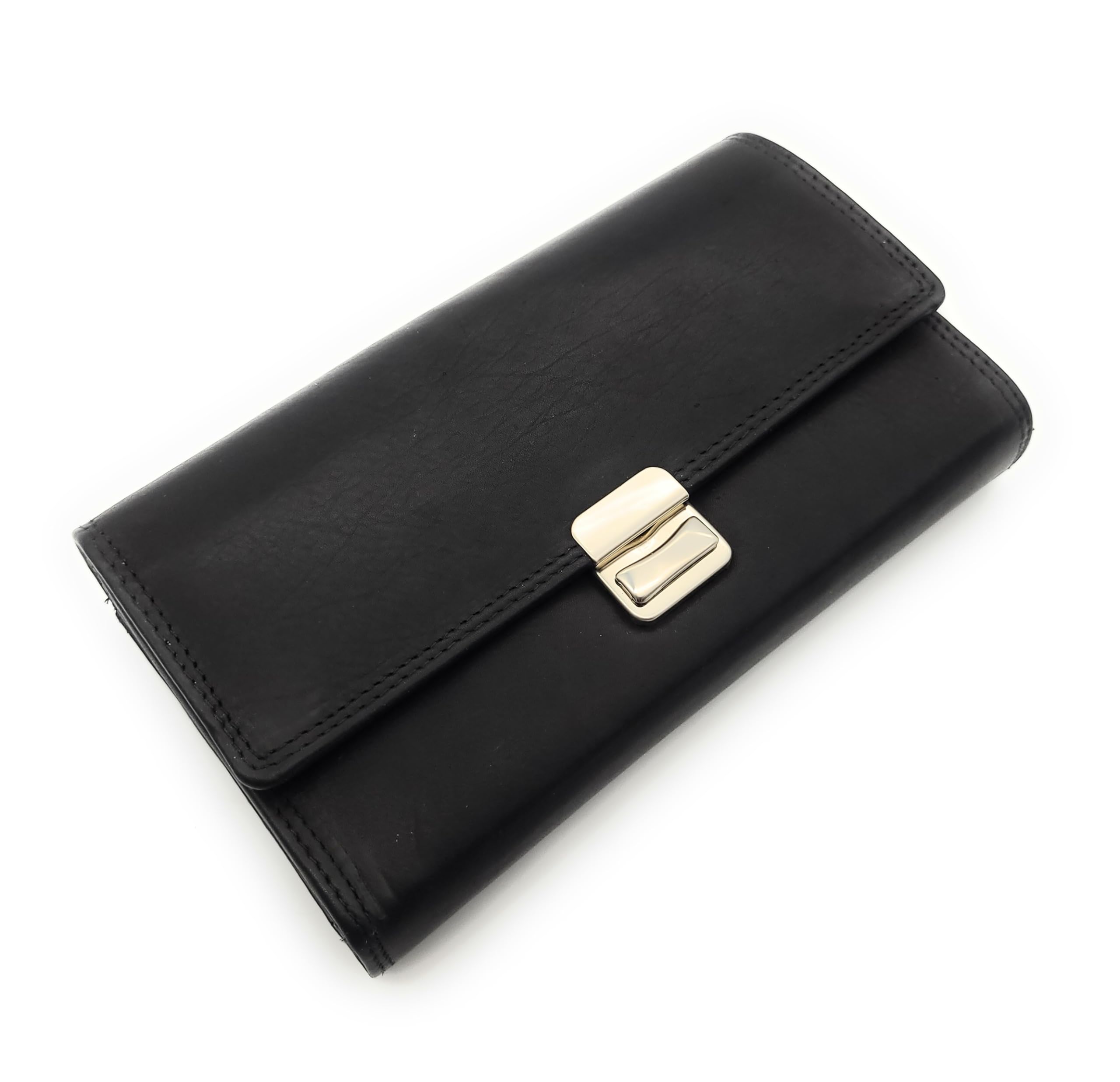 Jockey Club Leather Waiter's Wallet Soft Leather Basic Black, black, S, coin purse