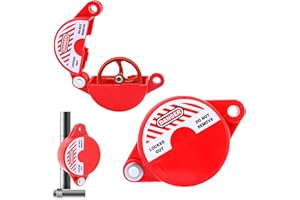 ZEYIYER 2PCS Water Spigot Lock, Outdoor Faucet Lock Hose Bib Lock 1 to 2-1/2 in Dia Valve Handles, Plastic Red Secure Gate Valve Lockout Device for Outdoor Garden Valve Faucet Knob Propane Tank