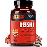 FreshCap Reishi Mushroom Capsules - Organic Mushroom Extract, 120 Capsules | 14:1 Fruiting Body Extract, Verified 27% Beta-Glucans - 3rd-Party Tested - Sleep, Calm, Balance and Stress Support