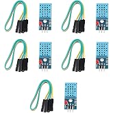 5PCS DHT11 Digital Temperature Humidity Sensor Module High Sensitivity Digital Sensor Module for Greenhouse -20 to 60℃ 5 to 9