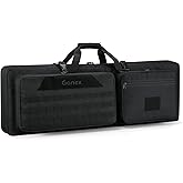 Gonex Double Rifle Case Soft Bag 36"/42'', Tactical Long Gun Backpack with Lockable YKK Zippers, Multi-Pocket Storage, 3-Way Carry, Durable Outdoor Gear Bag