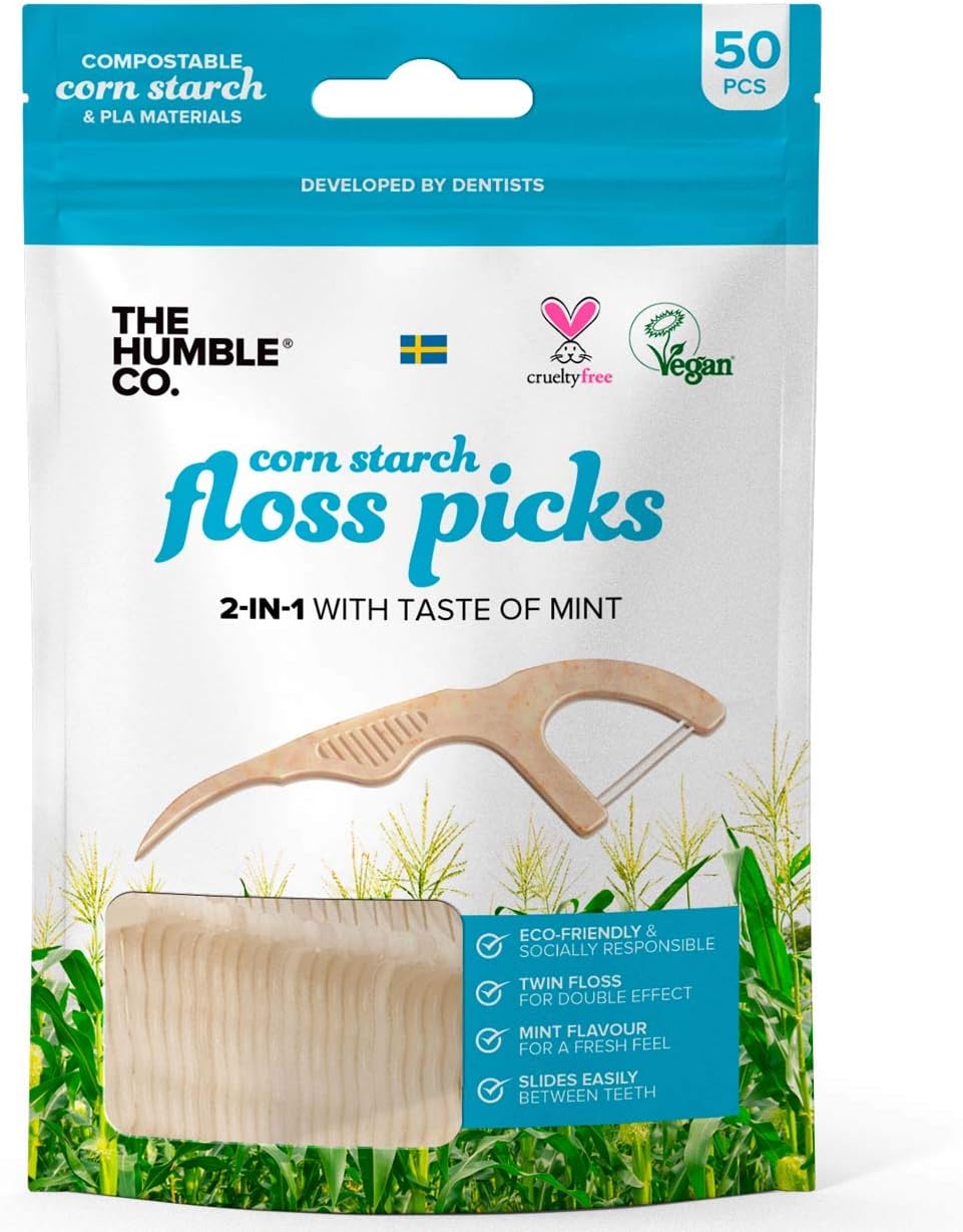 Humble Natural Dental Floss Picks Flossers Dental Floss Sticks 4