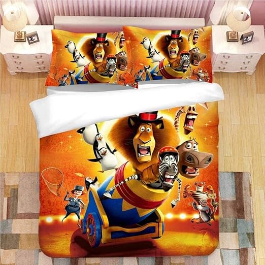 Lion King Simba Duvet Cover Threepiece Microfiber Pillowcase Children