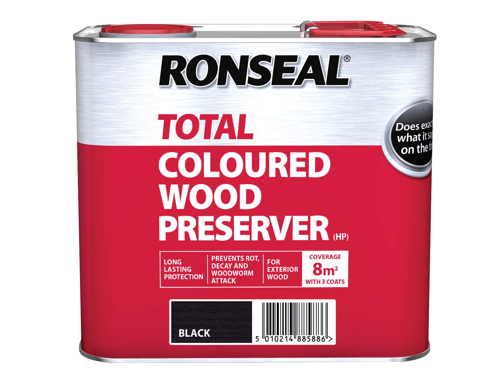 RONSEAL RSLTTWPBL25L Trade Total Wood Preserver Black 2.5 Litre