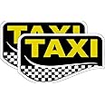 Taxi Sticker Decal Checkerboard Pattern (2 Pack) p150