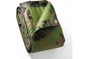 GUARD SHIELD Heavy Duty Camo Tarp Camouflage Tarps Waterproof 16x20 Feet Poly Cover 10mil