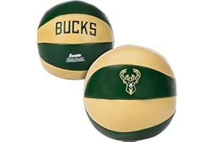 Franklin Sports NBA Milwaukee Bucks Toy Basketballs - 2 Pack of Kids Soft Mini Basketballs for Over The Door + Indoor Hoops - NBA Fan Shop Kids Soft Toy Balls - (2) Mini Balls Included