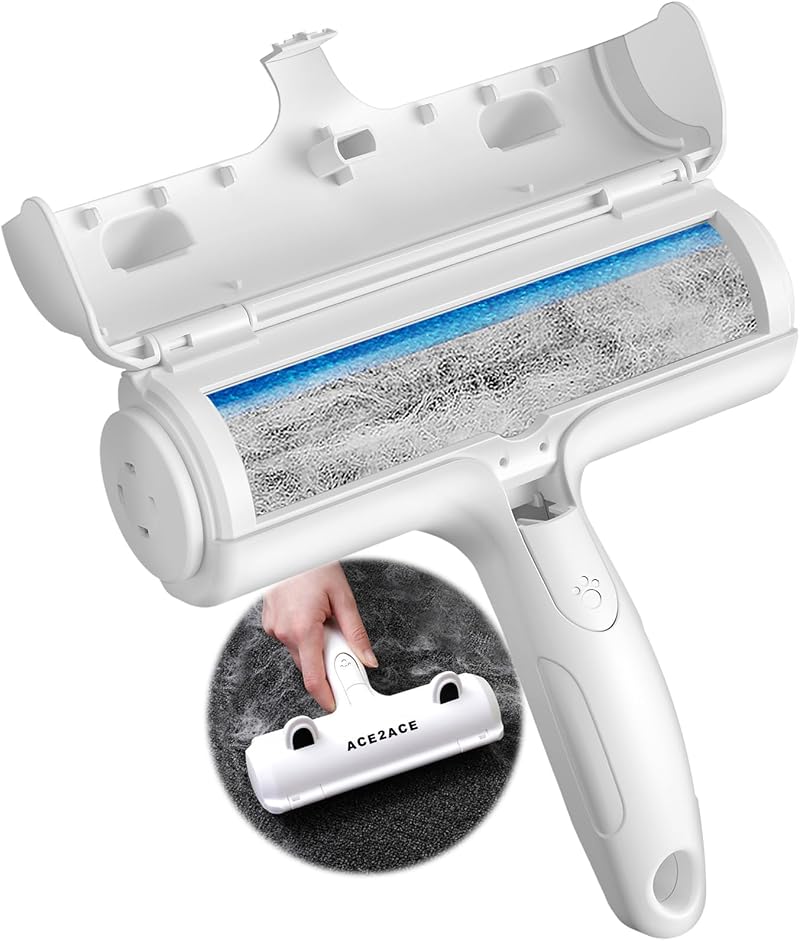 ACE2ACE Pet Hair Remover Roller - Reusable Fleece Brush for Dogs Cats