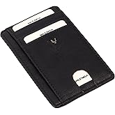VILENCA HOLLAND Genuine Leather RFID-Blocking Slim Card Holder: Sleek Design for Style, Functionality & Ultimate Security (Black)