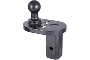 NAKANEKO GNXA4085,4” Offset Gooseneck Ball,Heavy Duty Trailer Hitches Gooseneck Hitch Extender,20000 lbs GTW,5000 lbs VTW,2-5/16 Inch Diameter Ball