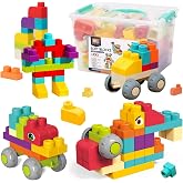 73 PCS Soft Building Blocks for Toddler 18M+, Big Stacking Blocks for Kids | with Storage Box, STEM Educational Building Toys Set, for Early Learning and Hands-On Play