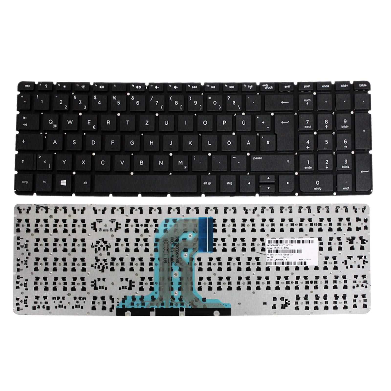 ZAHARA German Layout Keyboard for HP Pavilion 250 G4 255 G4 256 G4 15AC 15AC000 15AC103ng 15AC120ng 15AC161ng 15AC601ng
