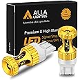 Alla Lighting 3000lms T20 7440 7443 LED White Bulbs, Super Bright W21W Back-up Reverse, Turn Signal, Brake Tail Lights Lamps
