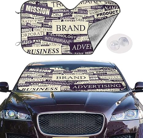 Amazon ブランド 車用 サンシェード 遮光 フロントシェード 車窓 日よけ 暑さ 紫外線対策 日焼け防止 小さく畳める Suv 軽自動車 汎用 軽量 70x130cm 車 バイク 車 バイク