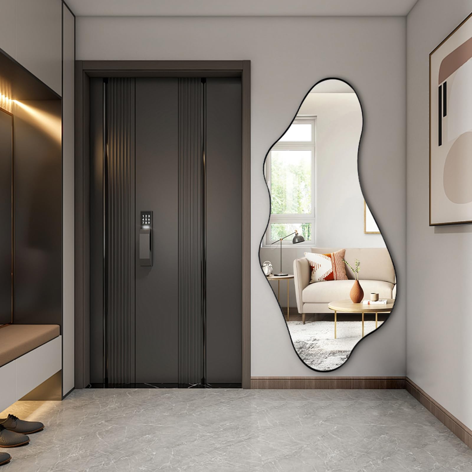 DAOYIJIAJU Irregular Mirror Full Length, 63