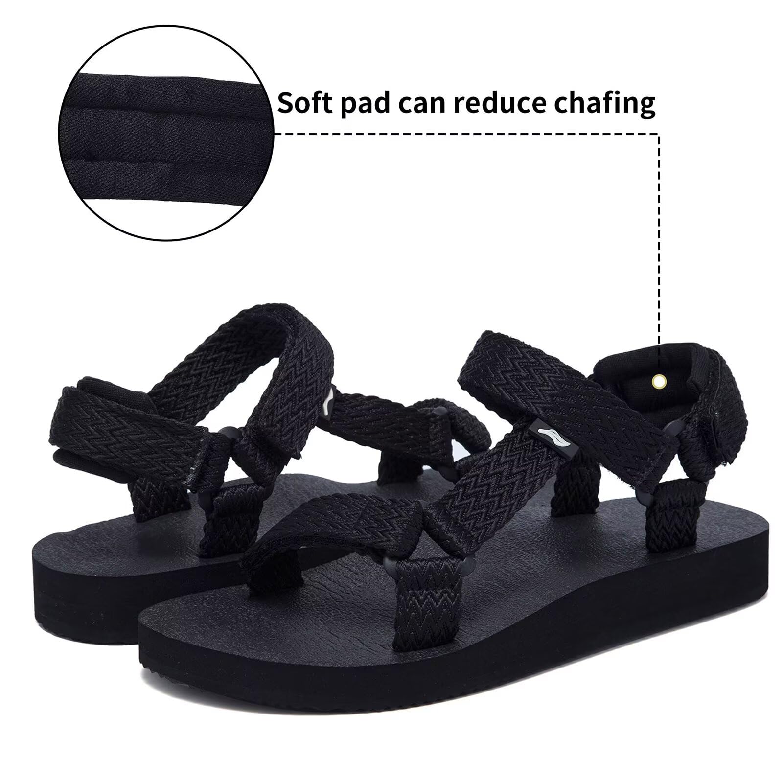 Women's Original Sport Sandals Hiking Sandals with Arch Support Yoga Mat Insole Light Weight Outdoor Water Shoes