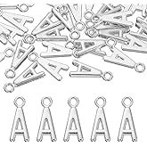 uxcell Letter Charm, Alloy Letter Initial Alphabet Charm for DIY Crafts Jewelry Making Bracelet Earrings Necklace