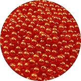 YUEXIGO 500pcs Pearl Beads for Crafts 8mm Resin Pearl for Jewelry Making Round Bulk Pearls Beads with Hole for Sewing Crafts Decoration Necklaces Bracelets Earrings Making(Orange)