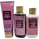 Bath & Body Works Body Blush Cardigan Gel Wash, Body Lotion and Ultimate Hydration Body Cream 3 Piece Set