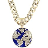 Miami Cuban Chain Ice Tiger Head Miami Cuban Link Chain Necklace - Gold/Silver Plated Cubic Zirconia Hip-Hop Jewelry Gift For Men