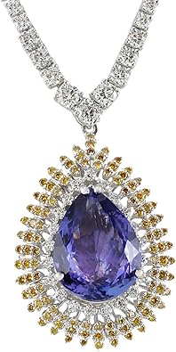 25.48 Carat Natural Blue Tanzanite and Diamond (Fancy Color, 703672W-18K