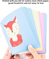 ASTARON 2 Kids Safety Scissors with 100 Pcs Paper Cuttings Crafts Set view 4