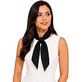 Fairycece Sheer Chiffon Neck Scarf Women Square Bandana, 3 Sizes | 50s Vintage Costume Accessory; Lightweight Fabric Styles as Headband, Neck Scarf, Hair, or Bag Accent