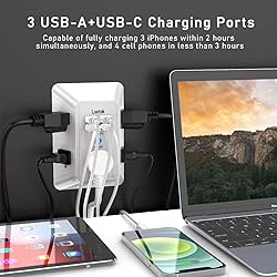 5 Outlet Extender Multi Plug Wall Outlets with 4