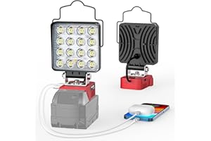 MtiolHig Cordless Work Light Compatible with Milwaukee 18V Battery, Portable LED Light 6000K 112W 11200 Lumen Flood Light Fla