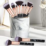 Glamour Gaze Marble Makeup Brush Set 10Pcs Synthetic Foundation Blush Eyeshadow view 5