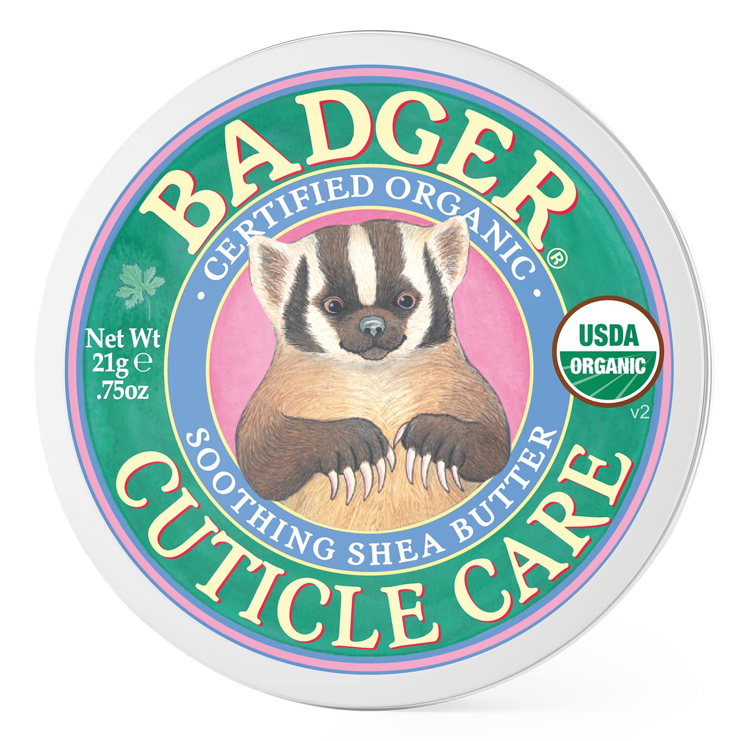 Badger Mini Cuticle Care | Massage Balm With Shea Butter For Healthy, Beautiful Nails | Protects Dry Spilling Cuticles| Organic & Cruelty-Free (21g)