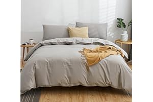 WYFKYMXX Duvet Protector Waterproof Breathable Cotton Incontinence Duvet Protector with Corner Ties Washable Reusable for Elder,Kids Pets. (Light Gray,Twin)