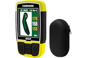 CANMORE HG200 Plus Golf GPS & Case - Easy-to-Read Color - preloaded 41,000 Course map - Exact Shape of The Green and The Fair