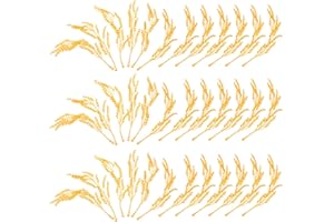 UPKOCH Artificial Rice Model 7 Inch Plastic Rice Stalks for DIY Farmhouse Table Decor and Sand Table Accessories