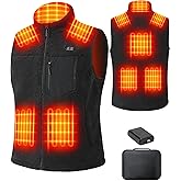 Zylyva Heated Vest Men with Battery Pack 18400mAh, 7.4V Electric Fuzzy Fleece Thermal Vest, Washable Rechargeable Warm Vests