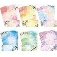 Lined Stationary Paper and Envelopes Set Floral Bird Watercolor Stationary Set with Lined Letter Writing Paper - 48 Sheets + 24 Envelopes, 8 x 11 Inch of Each Stationary Paper
