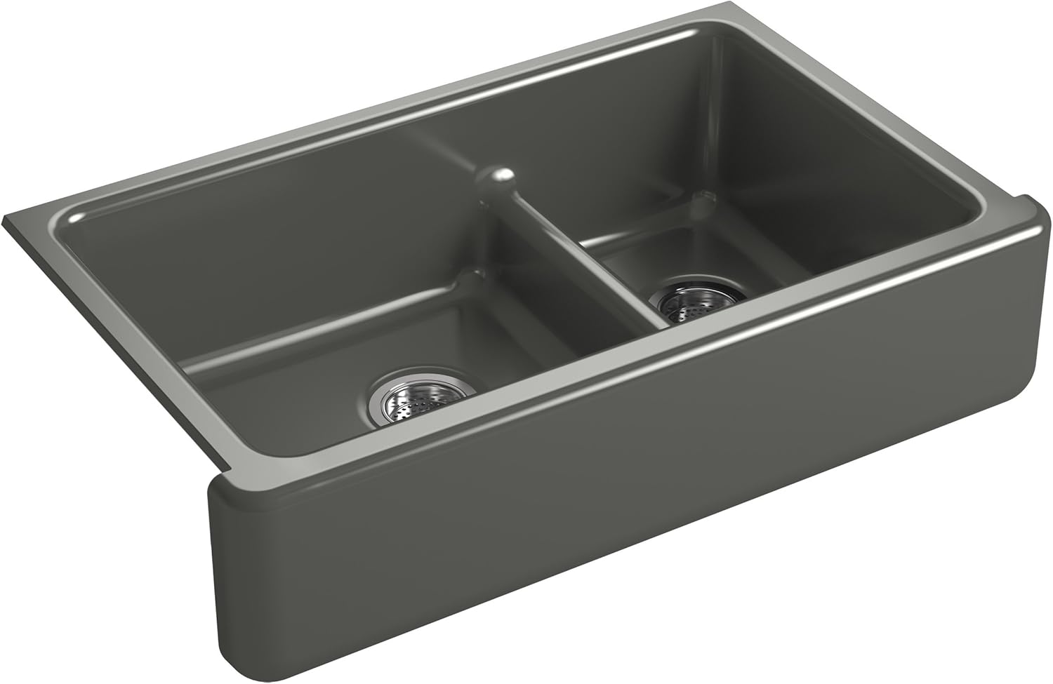 35 1 2 Inch X 21 9 16 Inch X 9 5 8 Inch Almond Kohler K 6427 47 Whitehaven Farmhouse Smart Divide Self Trimming Undermount Apron Front Double Bowl Kitchen Sink With Tall Apron Kitchen Bath Fixtures Kitchen Sinks Fcteutonia05 De