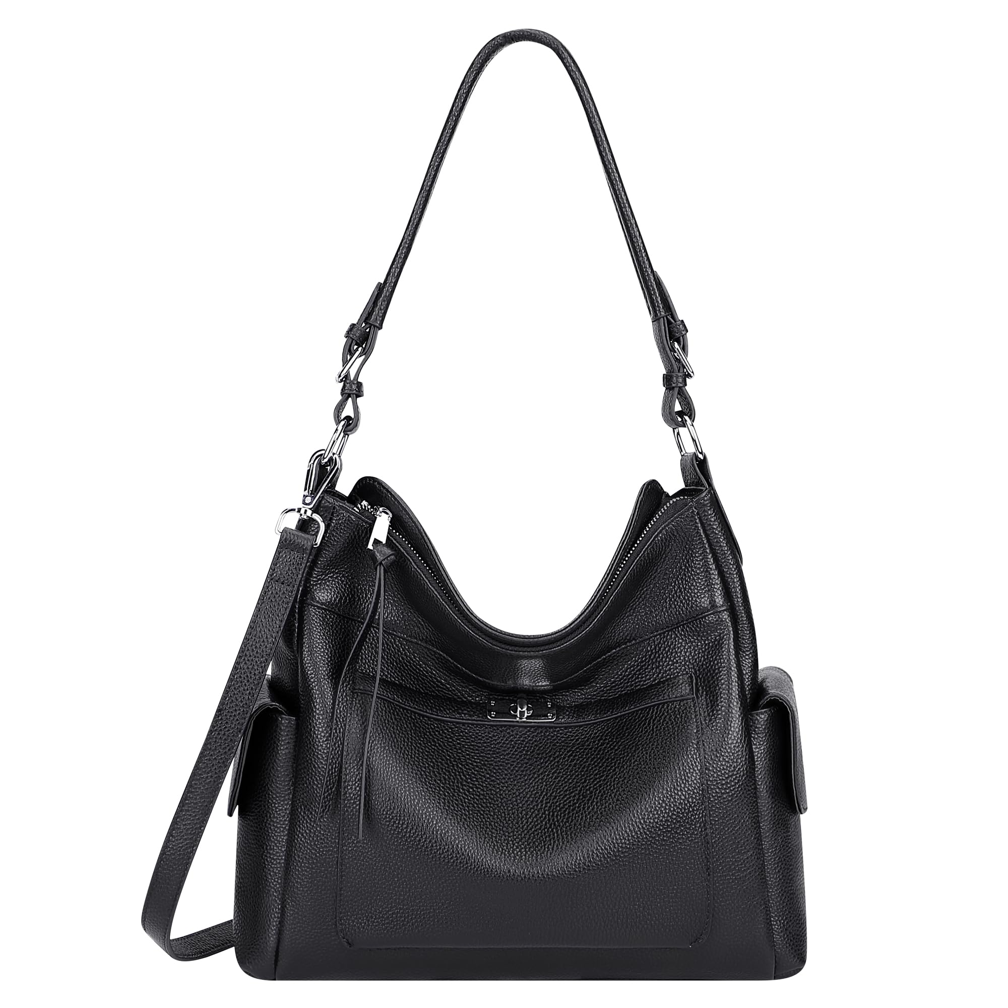 Photo 1 of Over Earth Leather Hobo Purses and Handbags for Women Ladies Shoulder Crossbody Purse(O116E-3G Black)