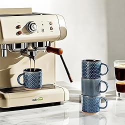 GBHOME 6 OZ Stackable Coffee Mugs, Ceramic Coffee