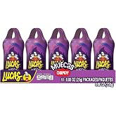 Lucas Muecas Lollipop Chamoy Flavor Candy, 0.96oz - 10 Pieces Pack for Treats, Snack, Parties, Pi&ntilde;atas